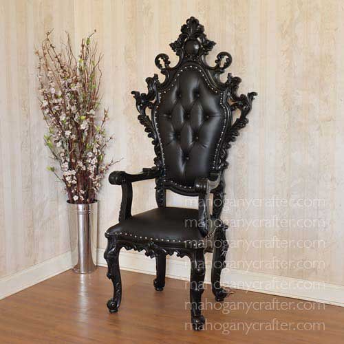 Akello Black With Black Faux Leather 66x58x174cm