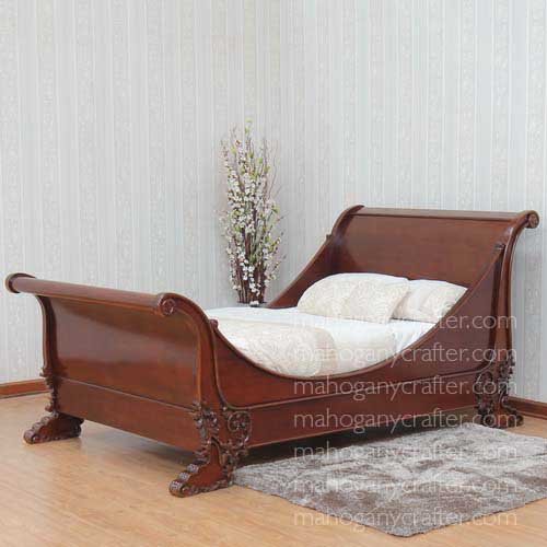 B 012 – Broadsworth Sleigh Bed Double Mattress Size