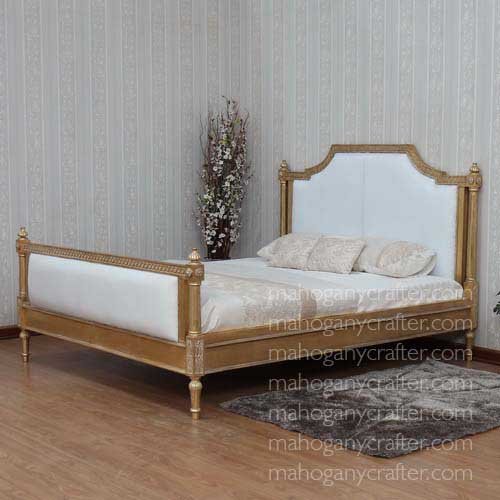 B 167 – Provencal Bed With Fabric Upholstery Queen Size