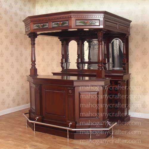 BAR 018LG _ Elisabeth Bar With Leaded Glass 200x184x231cm