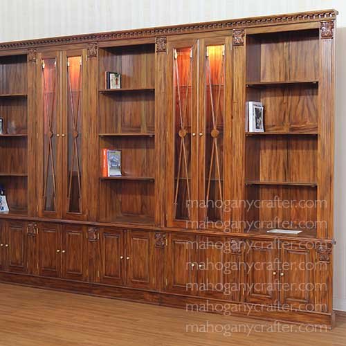 BC 106 – Roman Bookcase With Glass Door 455×42.5x289cm