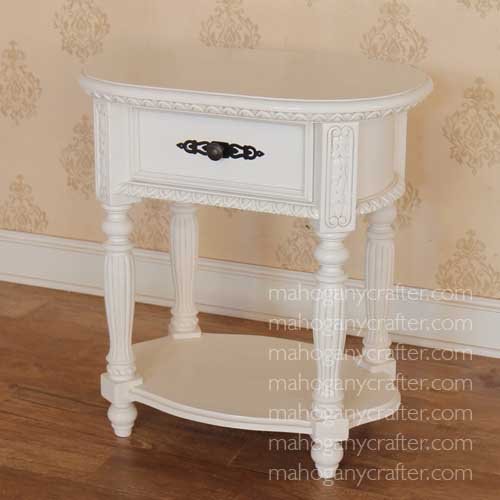 BE 028 – 1 Drawer Carved Bedside 61x43x66cm