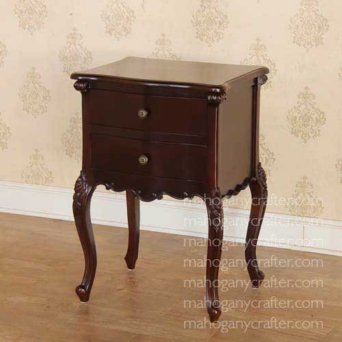 BE 113 – 2 Drawer French Bedside 51x40x72 cm
