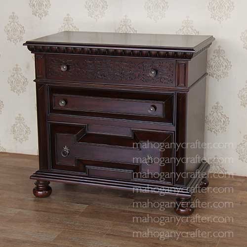 BE 136 – Casablanca Carved Bedside 86×47.5x87cm