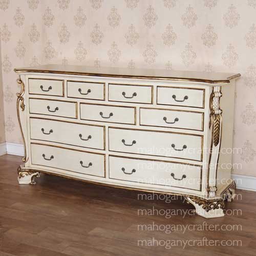 C 171 – Bow Front Large Chest Dresser 188x56x100cm
