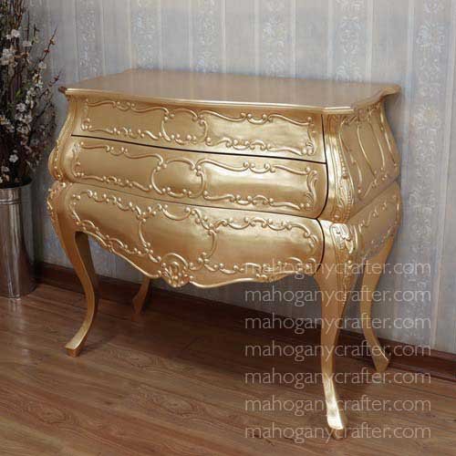 C 204 – French Rococo 3 Drawers Bombay Chest 110x50x100cm