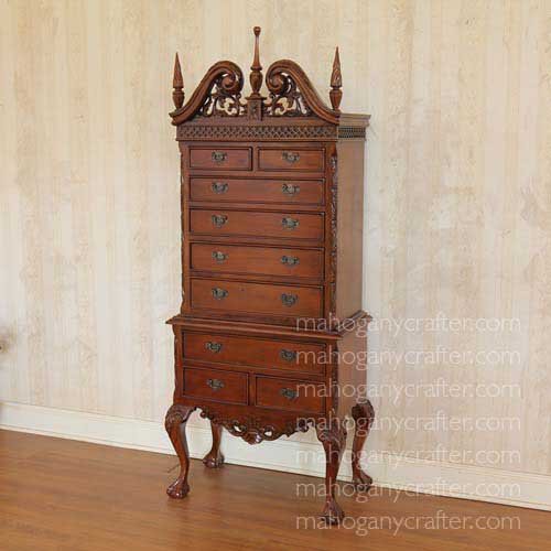 C 208 – Chippendale Tallboy Chest 67x37x168cm