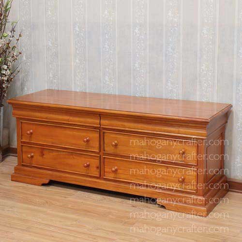 C 209 – 6 Drawers Sleigh Chest Low 160x55x65cm
