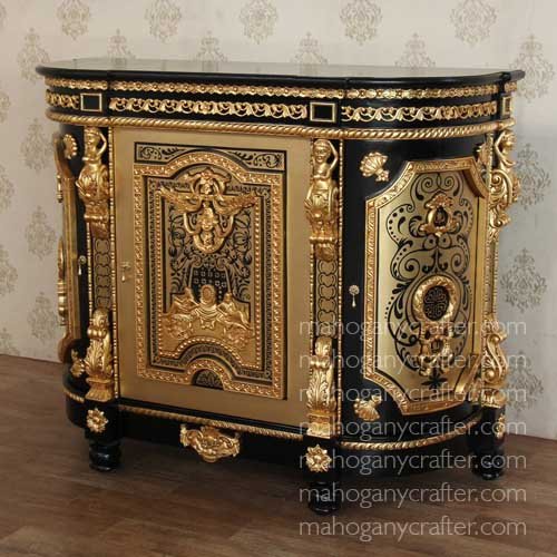 CA 011 – 3 Door Bombay Ornate Cabinet 140x54x113cm