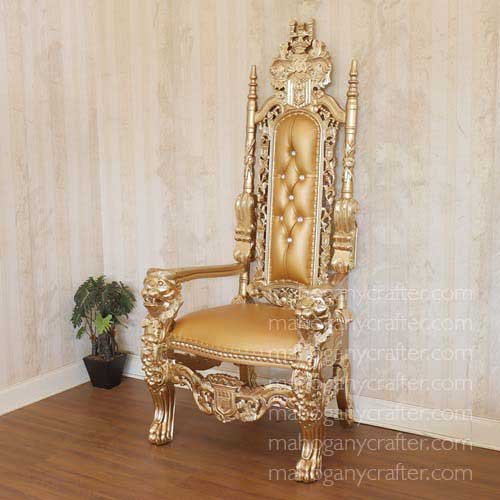 Leon-1 Gold with Gold Faux Leather