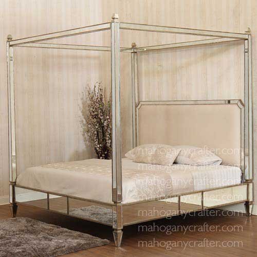 MF 019 – Virginia Mirror Canopy Bed King Size