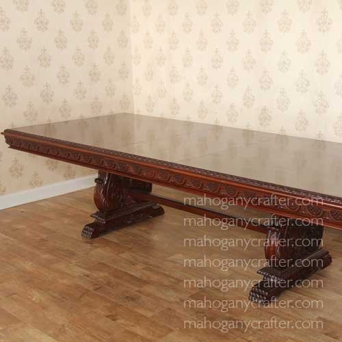 MQ 006 – Gothic Dining Table Burl Inlay 305x110x78cm