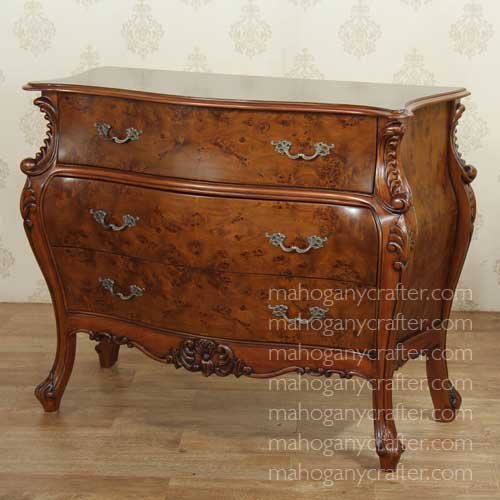 MQ 093 – French Bombe Chest Of Drawers 117x48x92cm