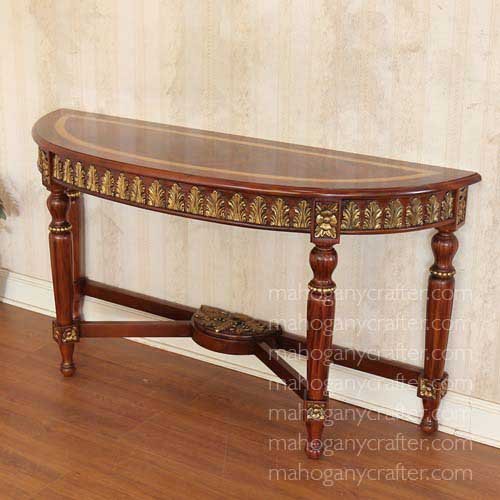 MQ 134 – Inlay Regency Demilune Table 152x47x79,5cm