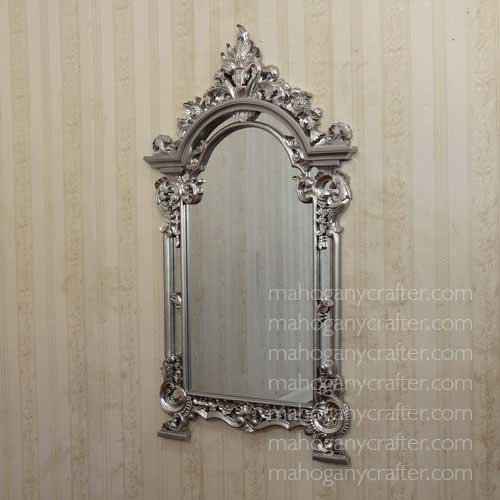 MR 129 – Classic Ornate Mirror Silver Finish 82x6x146cm