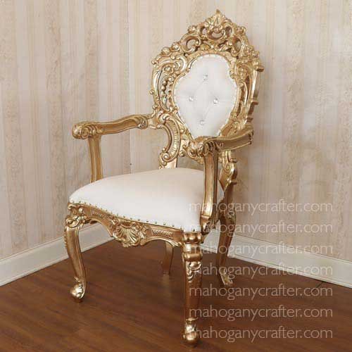 Murni-1A Gold With White Faux Leathe 60×62.5x132cm