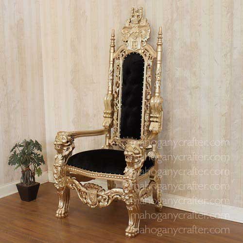 Skull Gold With Black Faux Leather