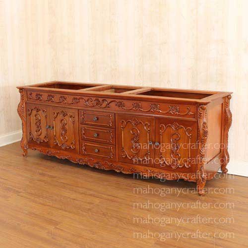 VC 019 – Rose Carved Double Vanity 198x61x71cm