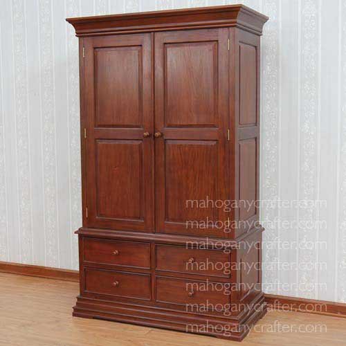 WD 091 – 4 Drawers Sleigh Wardrobe 122x60x203cm