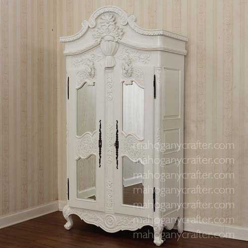 WD 096 – French Wardrobe With Mirror Panel 114x60x220cm