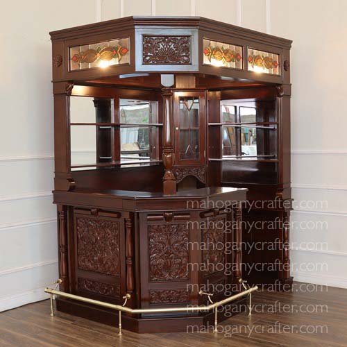 BAR 013 – 6.25FT Victorian Corner Canopy Bar – W 190x135x244cm