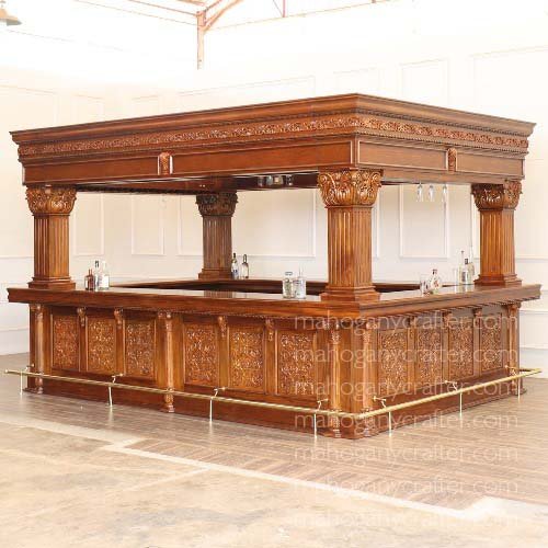 BAR 041A – Large English Carved Canopy Bar
