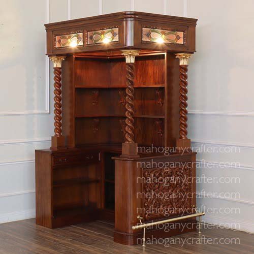 BAR 052 – Corner Twisted Column Bar W 152.5 x D 124.5 x H 228.5cm