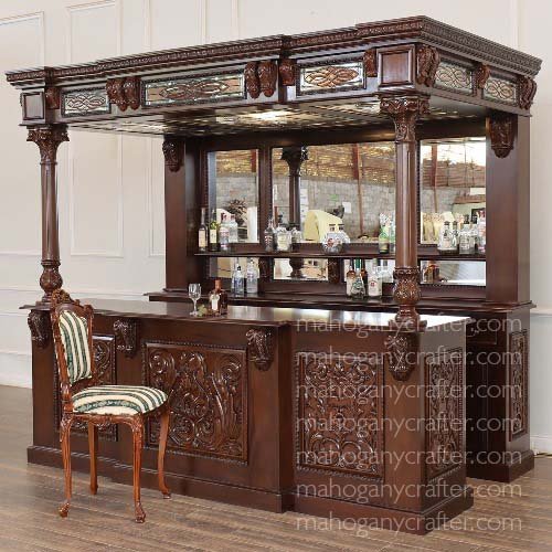 BAR 054 – English Carved Saloon Canopy Bar