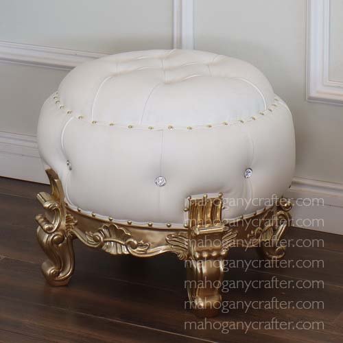 ST 035 – Noah Puffy Stool – Gold Finish – 50x50x50cm