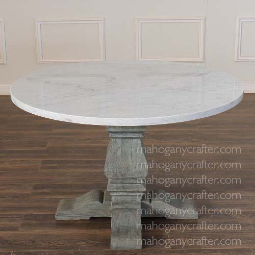 T 169 – Trestle Round Dining Table – 122x122x76cm