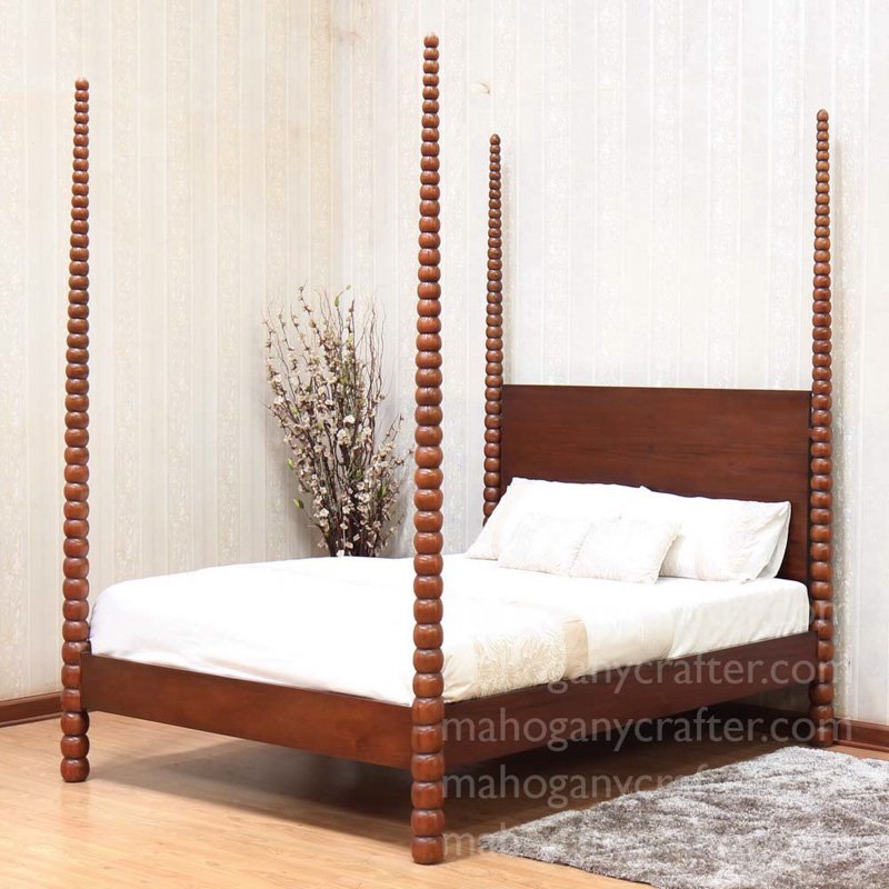 B 143 – Bobbin Four poster bed H43-120-220cm